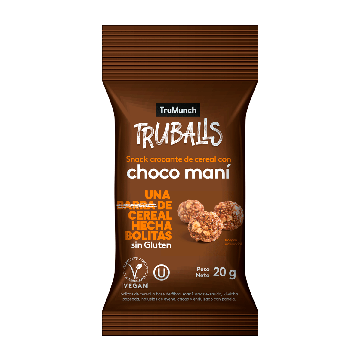 TruBalls ChocoMani bolitas de cereal 20g (24UN) – TruMunch