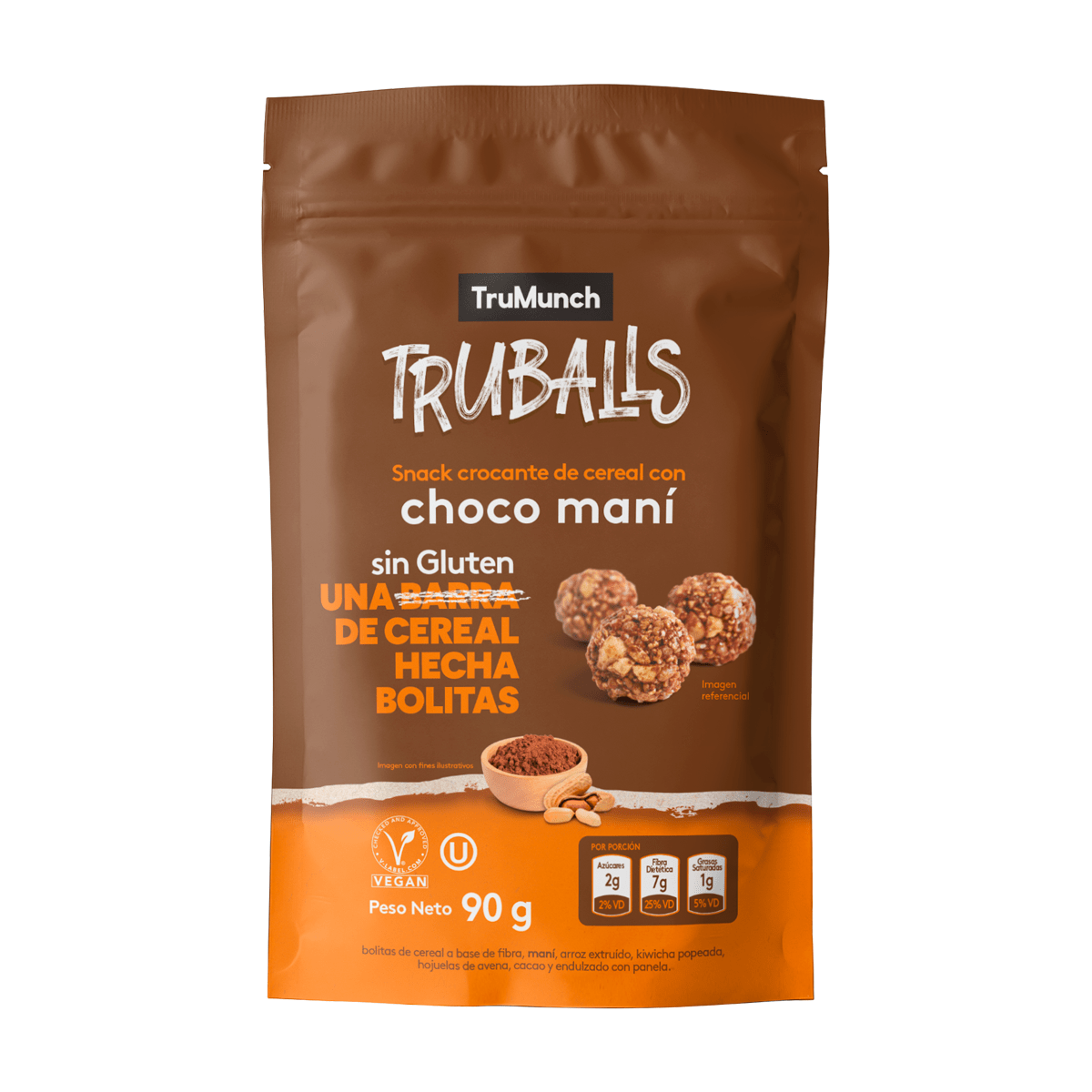 TruBalls ChocoMani bolitas de cereal 90g – TruMunch